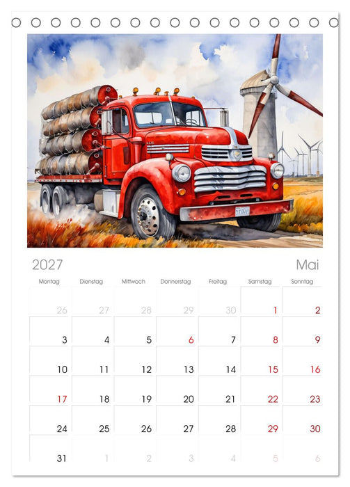 Nostalgische Trucks (CALVENDO Tischplaner A5H 2027)