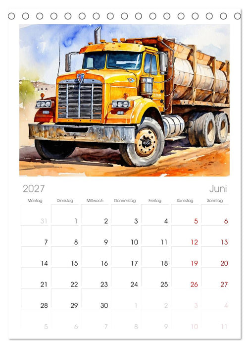 Nostalgische Trucks (CALVENDO Tischplaner A5H 2027)