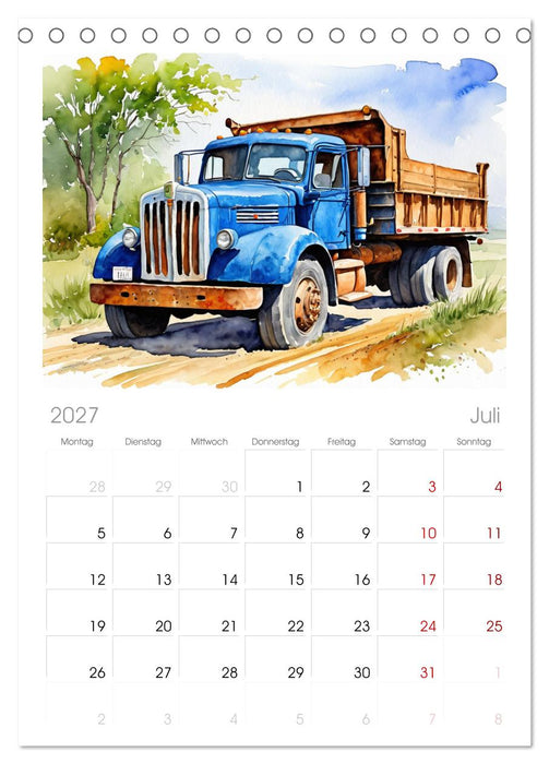 Nostalgische Trucks (CALVENDO Tischplaner A5H 2027)