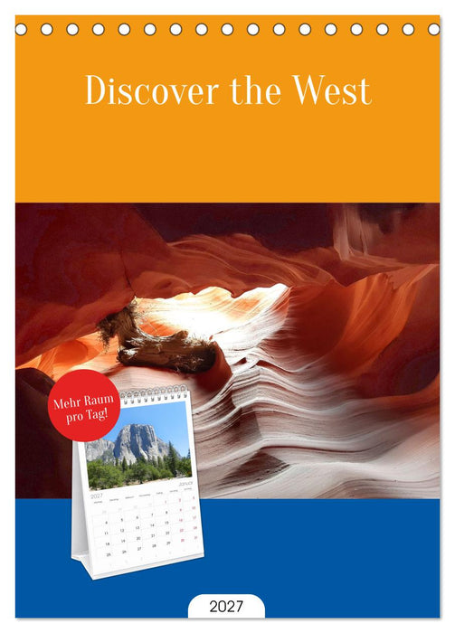 Discover the West (CALVENDO Tischplaner A5H 2027)