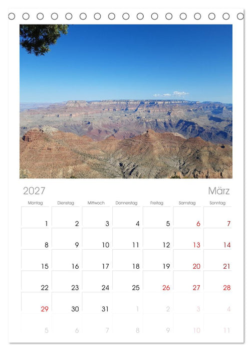 Discover the West (CALVENDO Tischplaner A5H 2027)