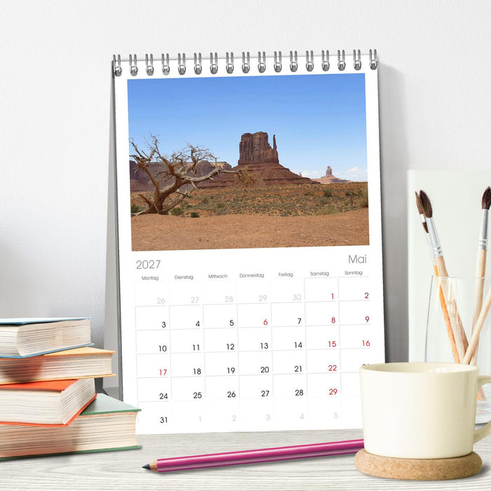 Discover the West (CALVENDO Tischplaner A5H 2027)