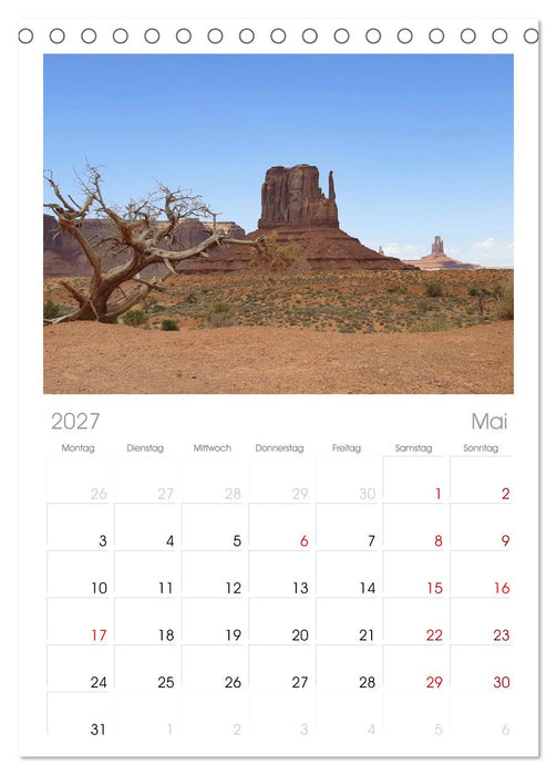 Discover the West (CALVENDO Tischplaner A5H 2027)