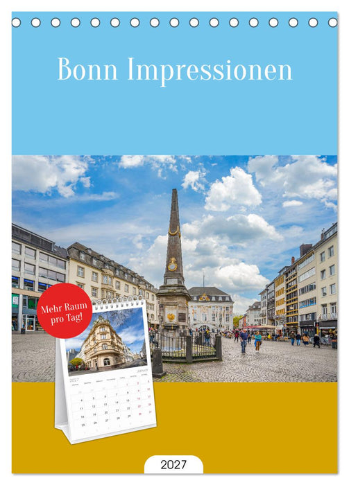 Bonn Impressionen (CALVENDO Tischplaner A5H 2027)