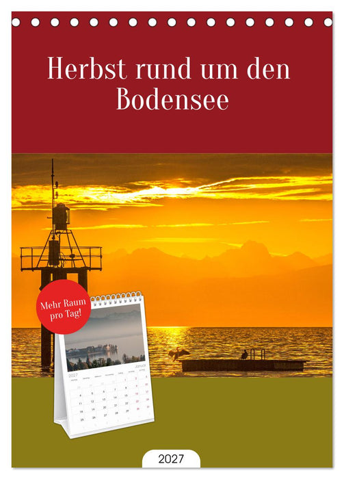 Herbst rund um den Bodensee (CALVENDO Tischplaner A5H 2027)