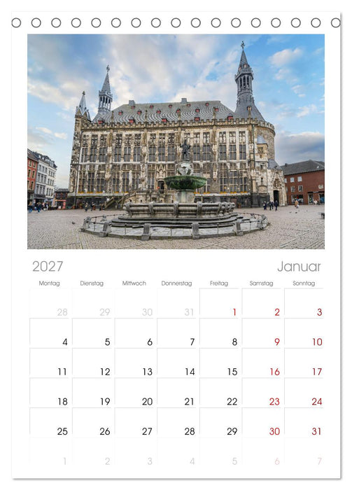 Aachen Impressionen (CALVENDO Tischplaner A5H 2027)