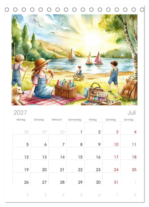 KINDERLAND (CALVENDO Tischplaner A5H 2027)