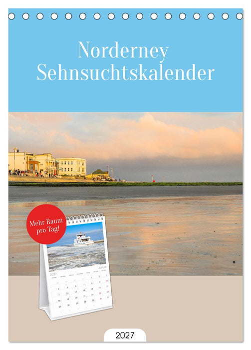Norderney Sehnsuchtskalender (CALVENDO Tischplaner A5H 2027)