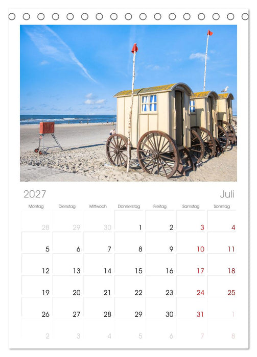 Norderney Sehnsuchtskalender (CALVENDO Tischplaner A5H 2027)