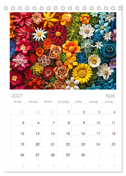 Patchwork - Farben und Formen (CALVENDO Tischplaner A5H 2027)