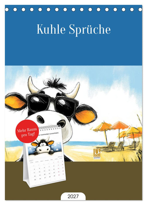 Kuhle Sprüche (CALVENDO Tischplaner A5H 2027)