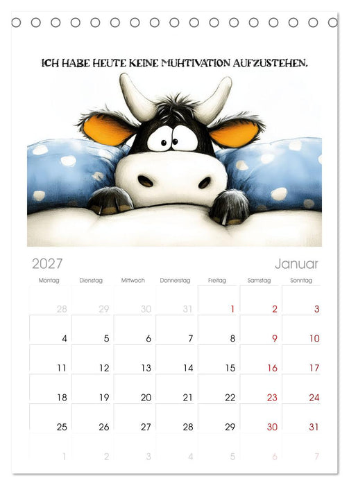Kuhle Sprüche (CALVENDO Tischplaner A5H 2027)