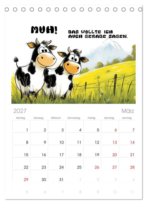 Kuhle Sprüche (CALVENDO Tischplaner A5H 2027)