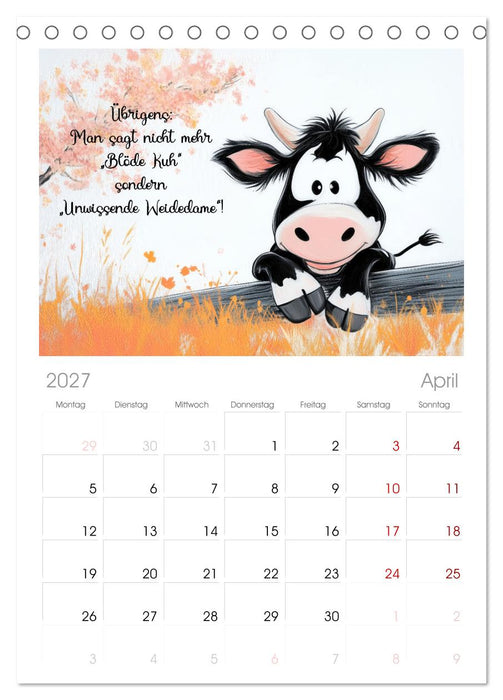Kuhle Sprüche (CALVENDO Tischplaner A5H 2027)
