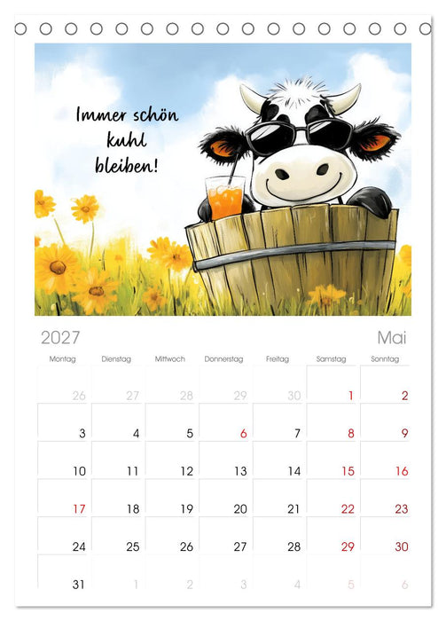 Kuhle Sprüche (CALVENDO Tischplaner A5H 2027)