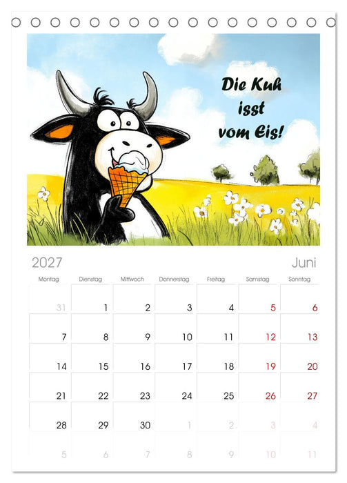 Kuhle Sprüche (CALVENDO Tischplaner A5H 2027)