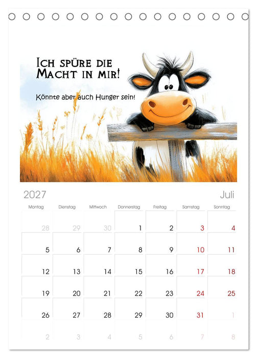 Kuhle Sprüche (CALVENDO Tischplaner A5H 2027)