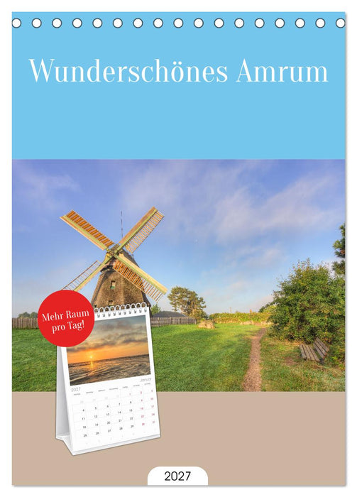 Wunderschönes Amrum (CALVENDO Tischplaner A5H 2027)
