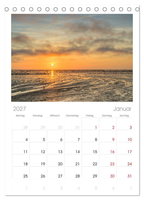 Wunderschönes Amrum (CALVENDO Tischplaner A5H 2027)