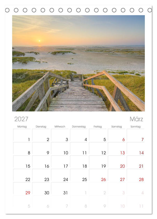 Wunderschönes Amrum (CALVENDO Tischplaner A5H 2027)