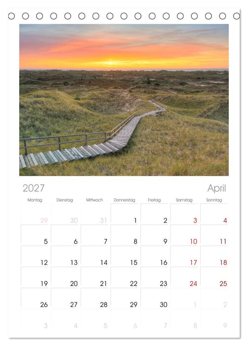 Wunderschönes Amrum (CALVENDO Tischplaner A5H 2027)