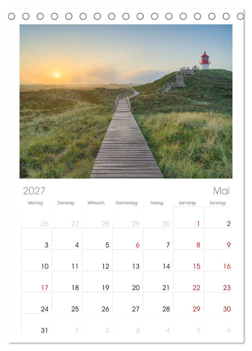 Wunderschönes Amrum (CALVENDO Tischplaner A5H 2027)