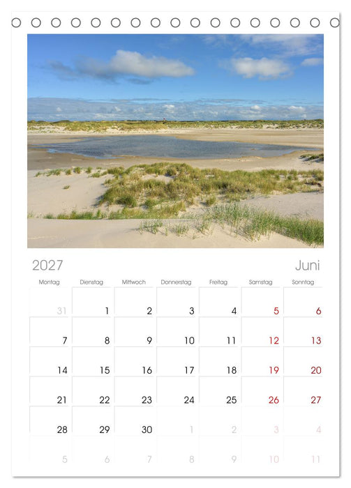 Wunderschönes Amrum (CALVENDO Tischplaner A5H 2027)