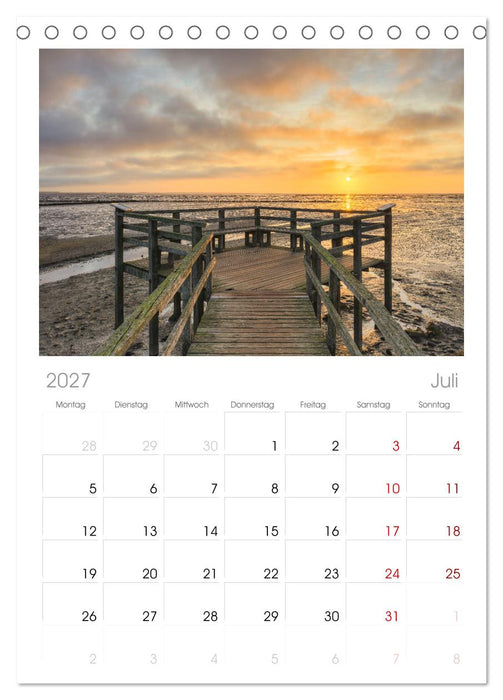 Wunderschönes Amrum (CALVENDO Tischplaner A5H 2027)