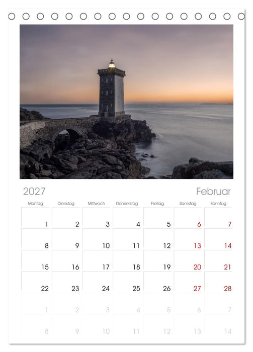 Wilde Bretagne (CALVENDO Tischplaner A5H 2027)