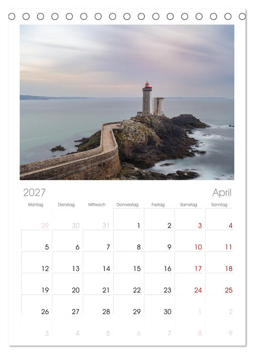Wilde Bretagne (CALVENDO Tischplaner A5H 2027)