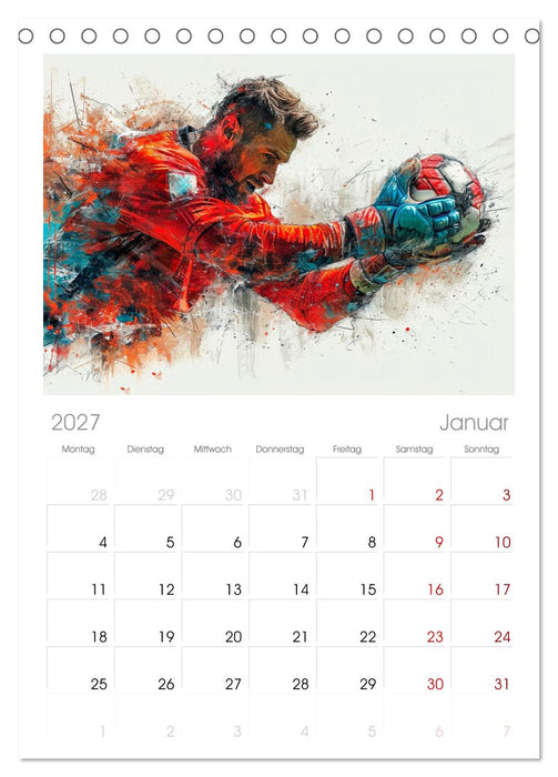Fußball Torwart (CALVENDO Tischplaner A5H 2027)