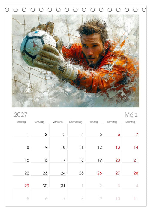 Fußball Torwart (CALVENDO Tischplaner A5H 2027)