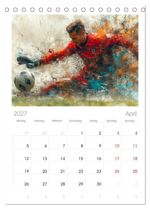Fußball Torwart (CALVENDO Tischplaner A5H 2027)