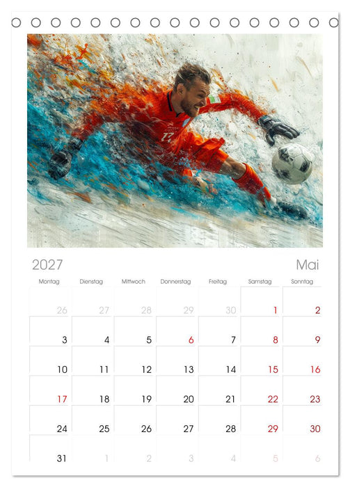 Fußball Torwart (CALVENDO Tischplaner A5H 2027)