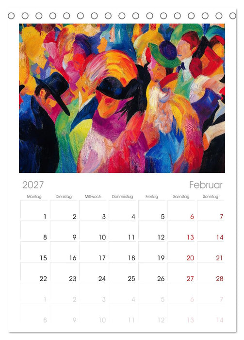 Expressionistisch durchs Jahr (CALVENDO Tischplaner A5H 2027)