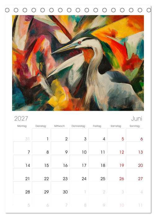 Expressionistisch durchs Jahr (CALVENDO Tischplaner A5H 2027)
