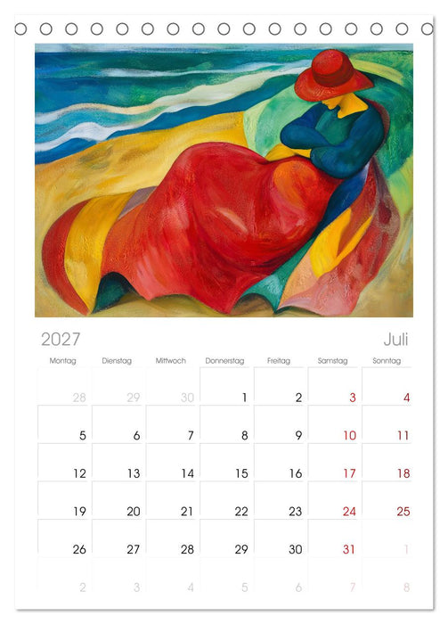 Expressionistisch durchs Jahr (CALVENDO Tischplaner A5H 2027)