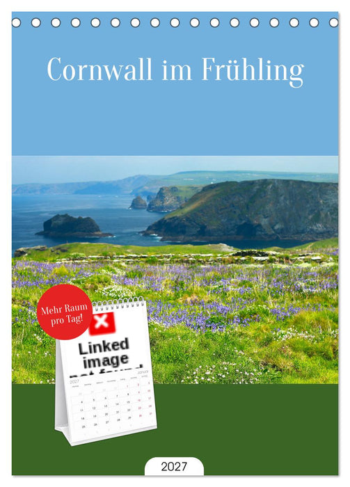 Cornwall im Frühling (CALVENDO Tischplaner A5H 2027)