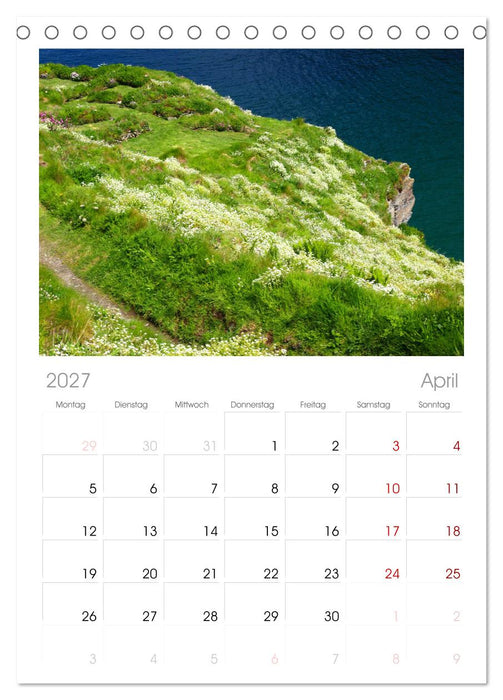 Cornwall im Frühling (CALVENDO Tischplaner A5H 2027)