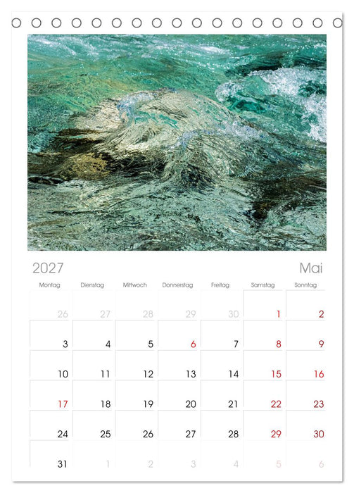 Wasserzauber (CALVENDO Tischplaner A5H 2027)