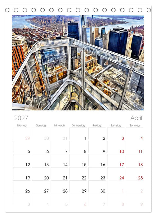 Sightseeing New York (CALVENDO Tischplaner A5H 2027)