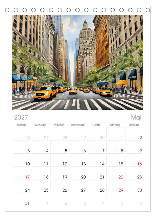 Sightseeing New York (CALVENDO Tischplaner A5H 2027)