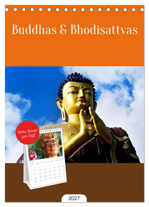 Buddhas & Bhodisattvas (CALVENDO Tischplaner A5H 2027)