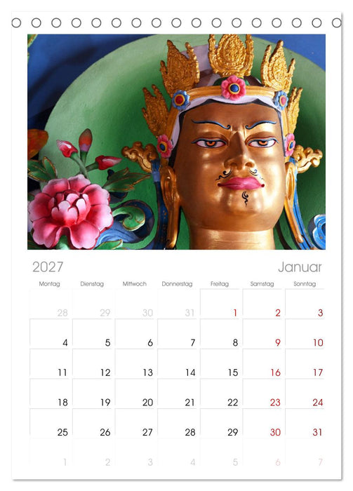 Buddhas & Bhodisattvas (CALVENDO Tischplaner A5H 2027)