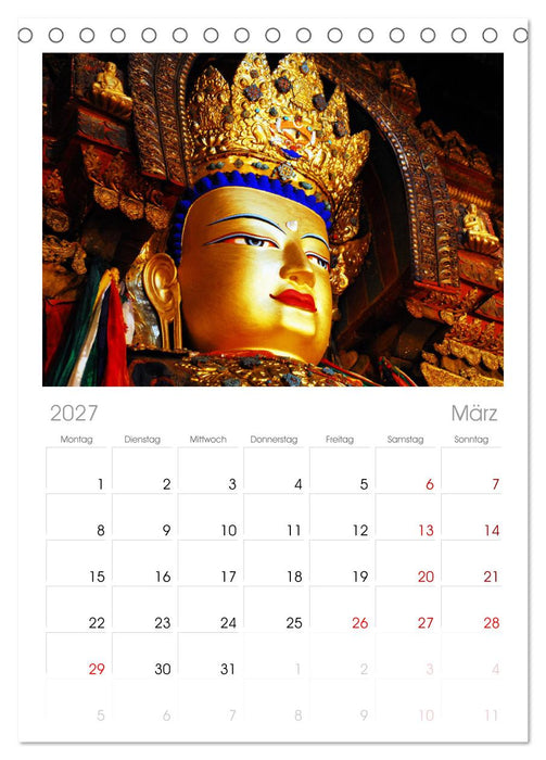 Buddhas & Bhodisattvas (CALVENDO Tischplaner A5H 2027)