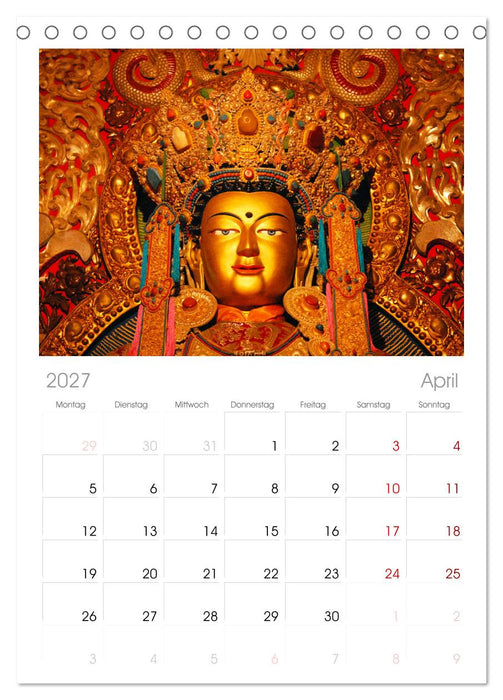 Buddhas & Bhodisattvas (CALVENDO Tischplaner A5H 2027)