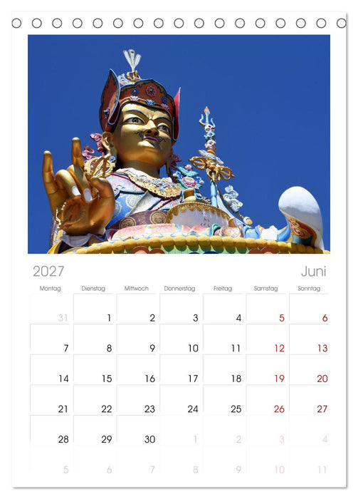Buddhas & Bhodisattvas (CALVENDO Tischplaner A5H 2027)