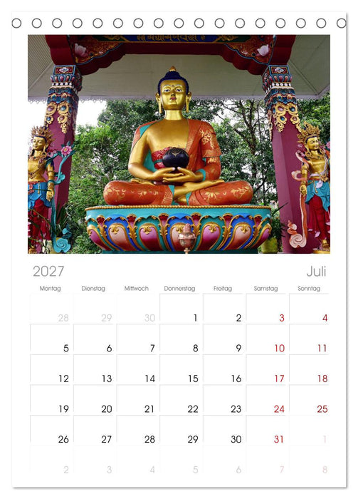 Buddhas & Bhodisattvas (CALVENDO Tischplaner A5H 2027)