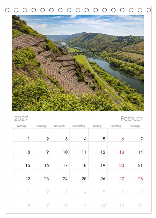 Moselansichten (CALVENDO Tischplaner A5H 2027)
