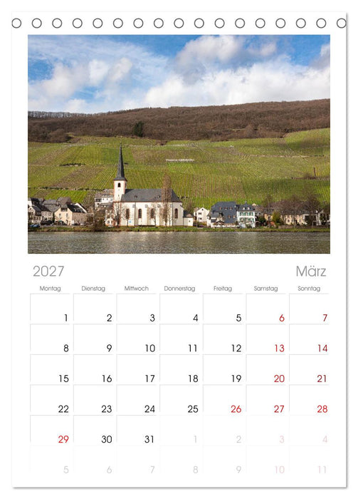Moselansichten (CALVENDO Tischplaner A5H 2027)